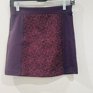 NWT AE American Eagle Mini Skirt Back Zip Purple Pink Size 2